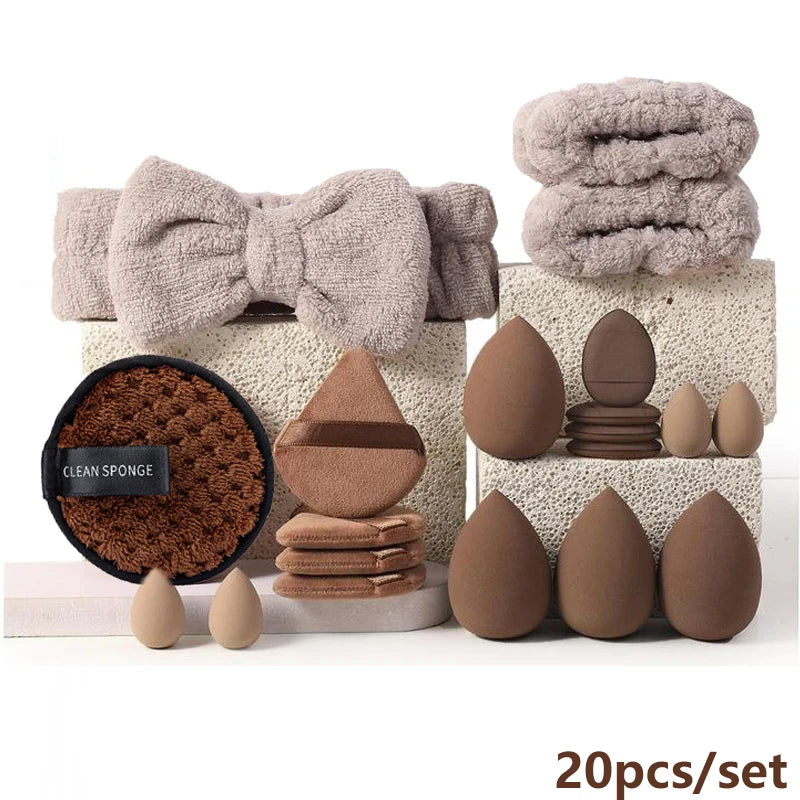 20/40pcs Professional Makeup Brush And Sponge Set
